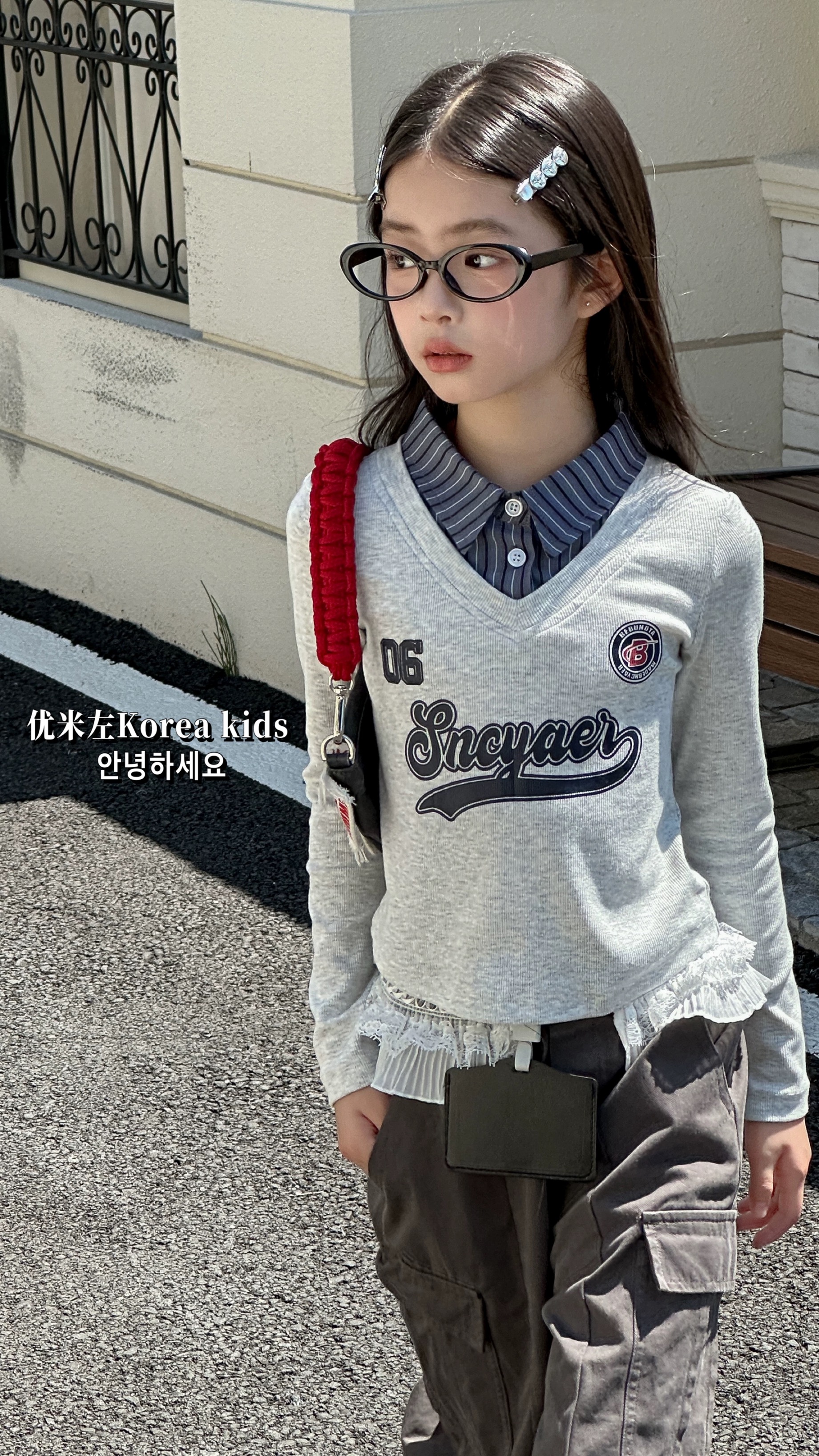 Youme Brand 💞🦋 Koreakids sweater เสื้อแขนยาวดญ ทูโทน