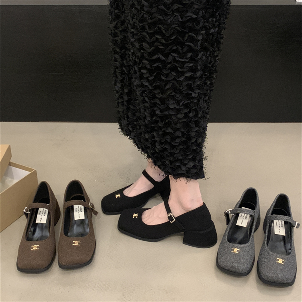 รองเท้าคัทชูผู้หญิงส้นเตี้ย ใส่สบาย มีขนาด35-43