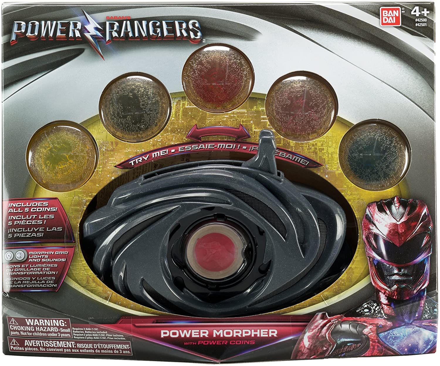 POWER RANGER MOVIE MORPHER WITH POWER COINS ส่งฟรี EMS