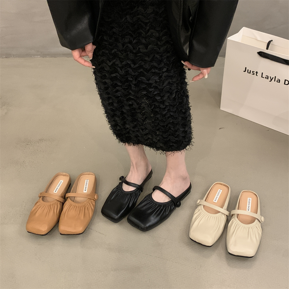 รองเท้าคัทชูผู้หญิงส้นเตี้ย ใส่สบาย มีขนาด35-43