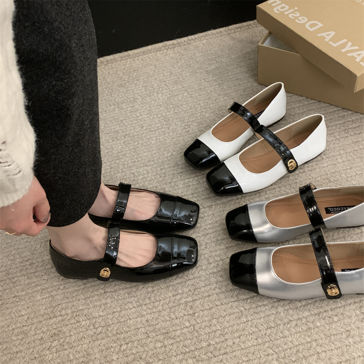 รองเท้าคัทชูผู้หญิงส้นเตี้ย ใส่สบาย มีขนาด35-43