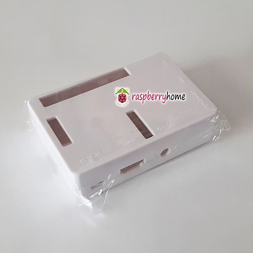 Raspberry Pi 3 Case Cover Shell Enclosure Box สีขาว มีปุ่มกันลื่น มีช่องเสียบสาย GPIO ช่องเสียบสายกล้อง
