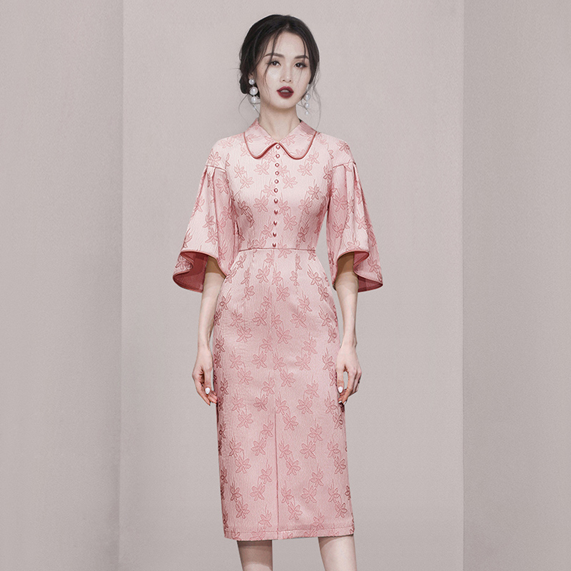 ชุดเดรสยาวสวยๆ ชุดเดรสยาวใส่สบาย ใส่ทำงาน มีขนาดS M L XL 2XL