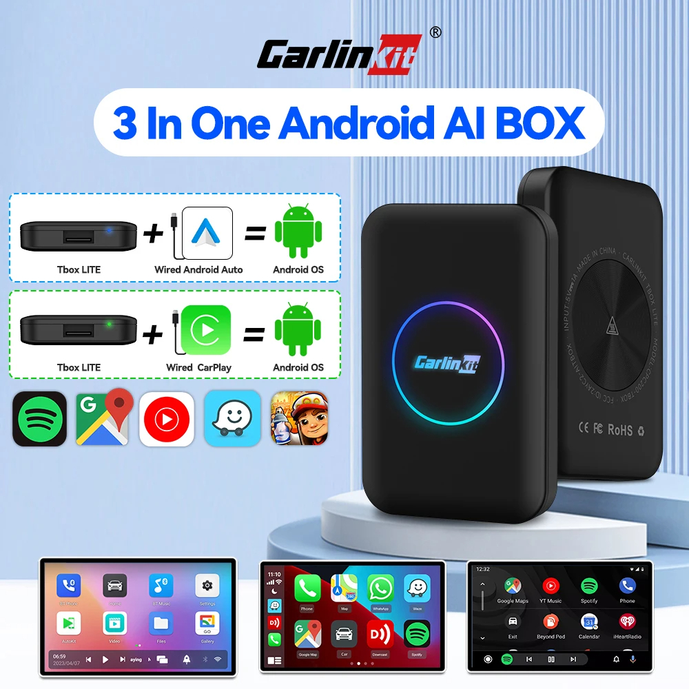 T-Box Lite - Carlinkit Android Ai Box For Original built-in CarPlay(4 Core,2+16GB)