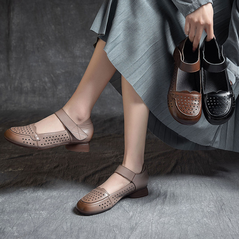 รองเท้าเท้าหนังวินเทจ 35 36 37 38 39 40