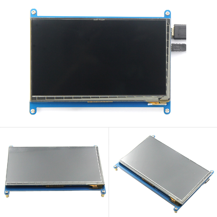 จอภาพระบบสัมผัส 7 นิ้ว 1024x600 IPS, Capacitive LCD Display with Touch Screen Monitor สำหรับ Raspberry Pi 3 และ Pi 4 ภาพสวย สีสด คมชัด