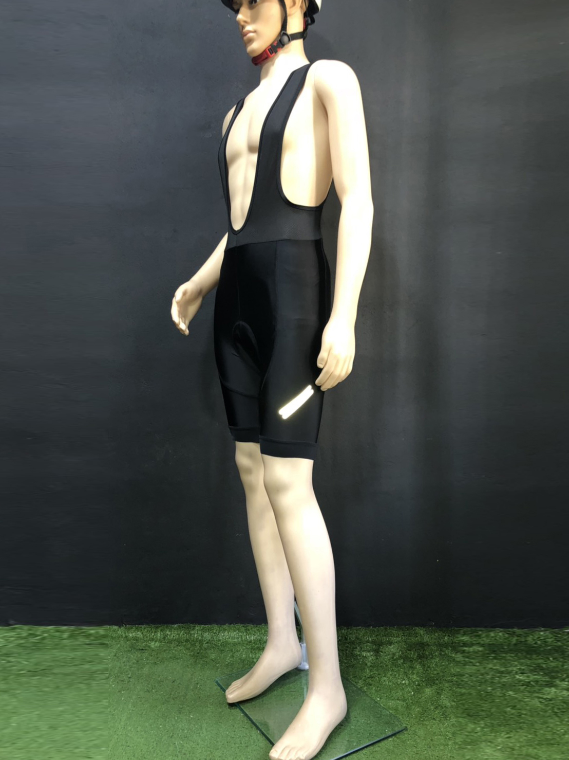 กางเกงปั่นจักรยาน เอี๊ยมขาสั้น เป้าเจล 7D ปลายต่อขาเลเซอร์คัท