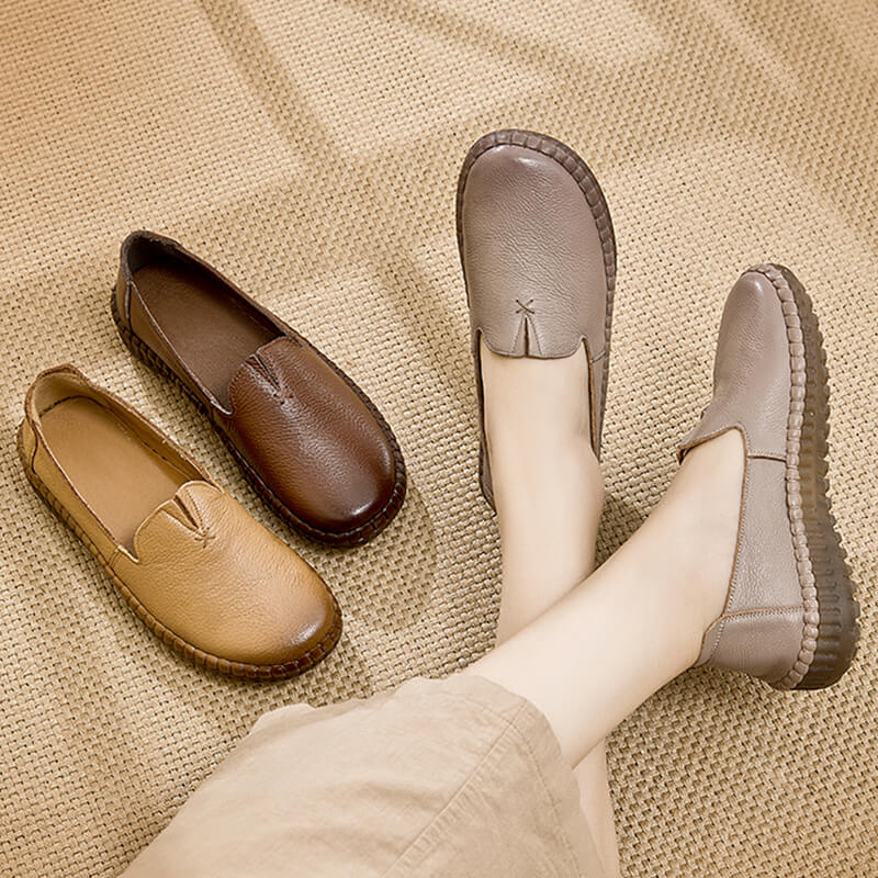 รองเท้าเท้าหนังวินเทจ 35 36 37 38 39 40