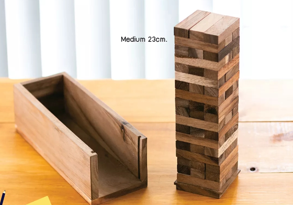 เกมส์ตึกถล่ม เกมส์คอนโด เจงก้าเกมส์ Jenga Game มีให้เลือกสามขนาด