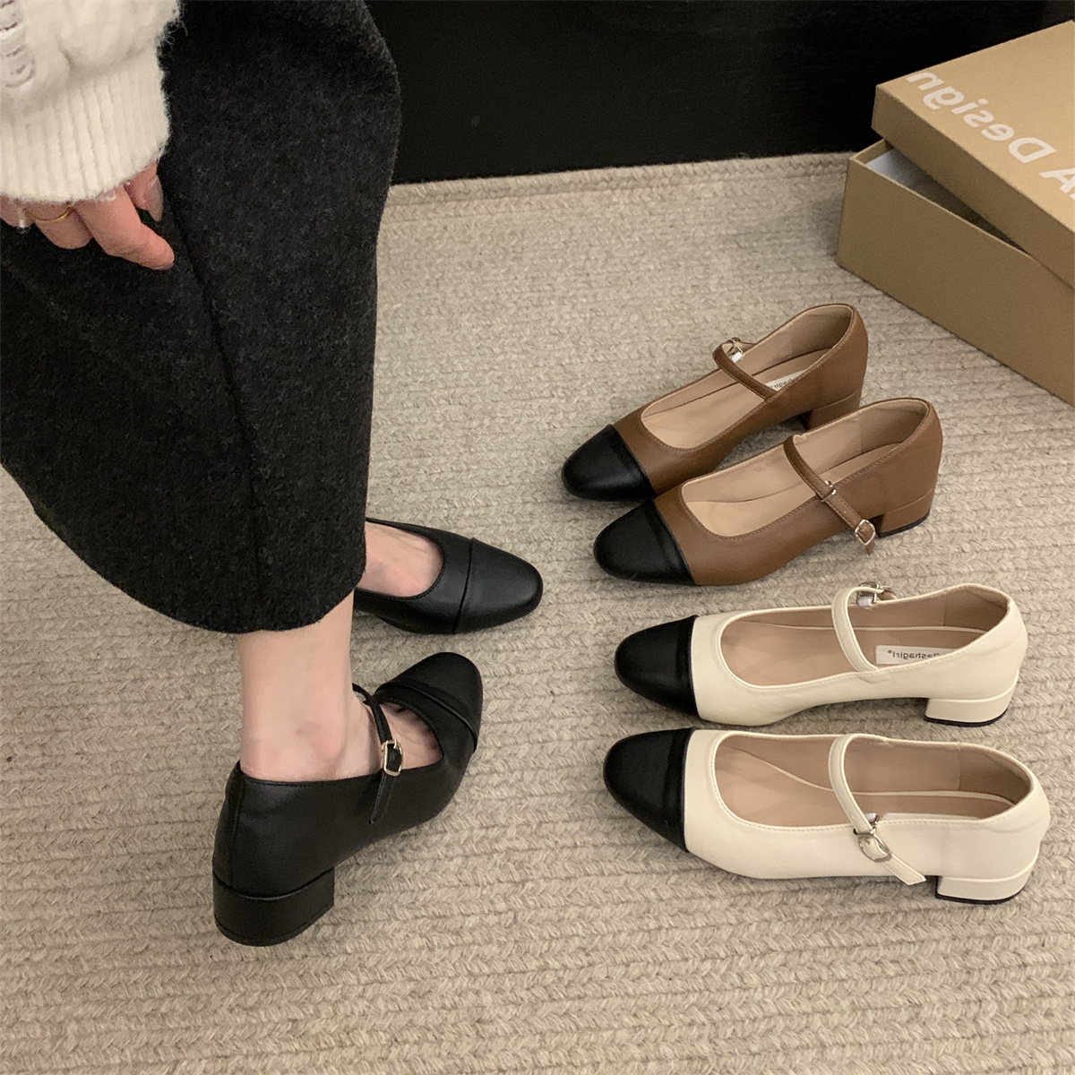 รองเท้าคัทชูผู้หญิงส้นเตี้ย ใส่สบาย มีขนาด35-43