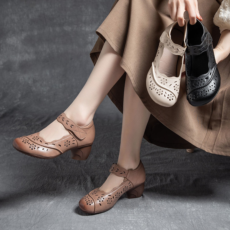 รองเท้าเท้าหนังวินเทจ 35 36 37 38 39 40