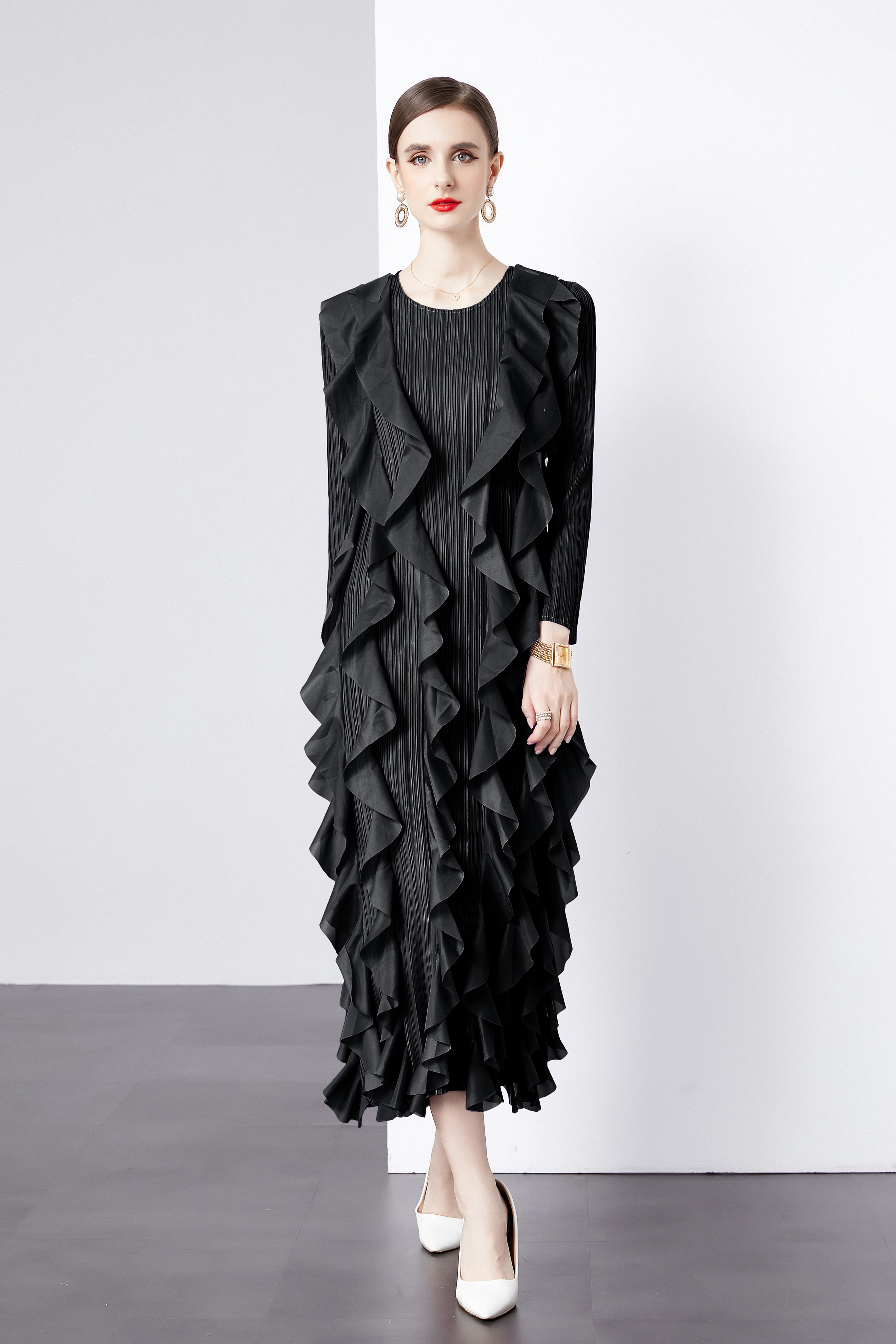 ชุดเดรสยาวสวยๆ ชุดเดรสยาวใส่สบาย ใส่ทำงาน มีขนาดS M L XL 2XL