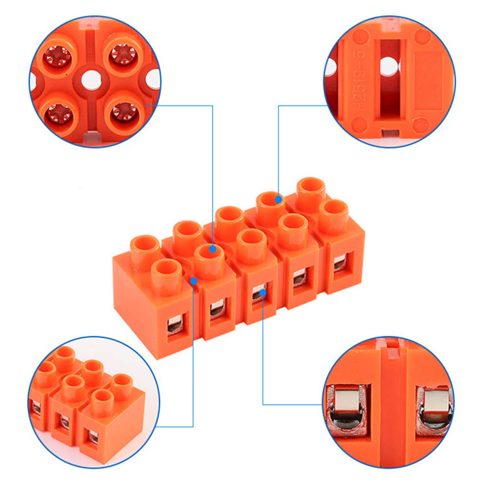H2519-5 Dual Row Plastic Terminal 600V 36A 5 Positions Screw Terminal (สินค้ามีตามแบบและจำนวนที่แจ้งเท่านั้น)