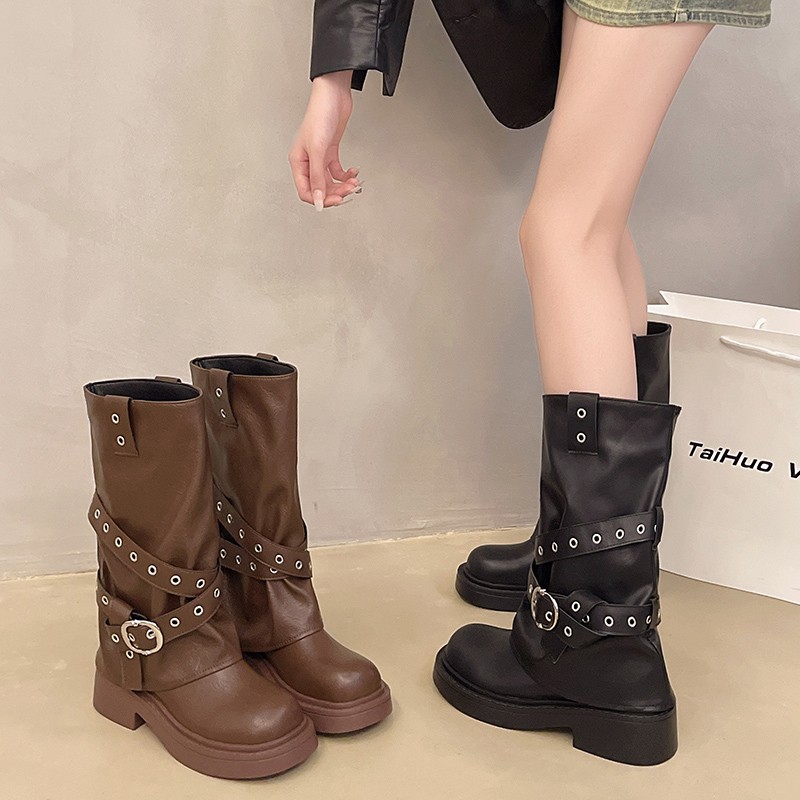 รองเท้าบูทแฟชั่นหญิง มีขนาดให้สั่งซื้อ 35 36 37 38 39 40 แจ้งขนาดในช่องหมายเหตุ
