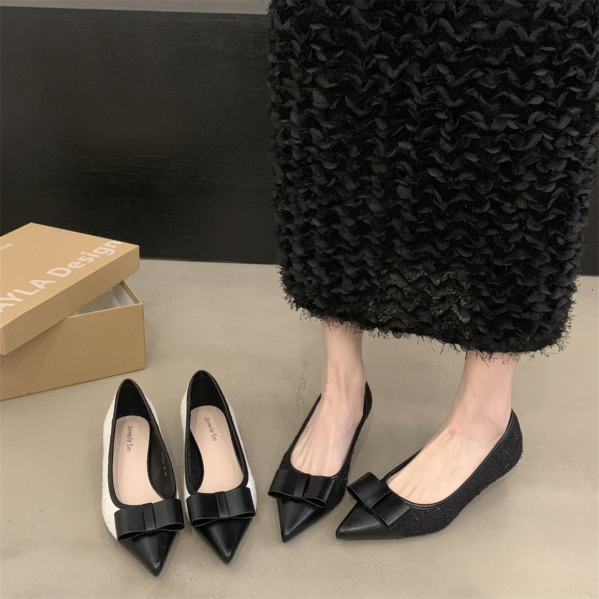 รองเท้าคัทชูผู้หญิงส้นเตี้ย ใส่สบาย มีขนาด35-43