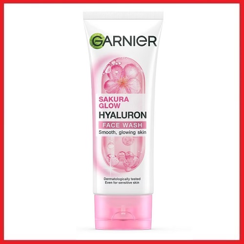 การ์นิเย่ ซากุระ โกลว์ ไฮยาลูรอน เฟส วอช Garnier Sakura Glow Hyaluron Face Wash 100 มล.