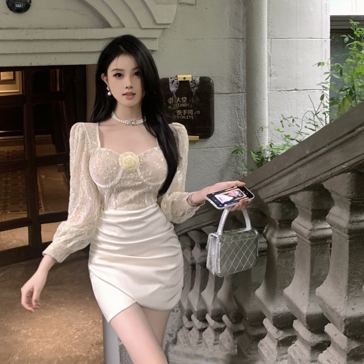 ชุดเดรสยาวสวยๆ สไตล์เกาหลี มีขนาด S M L XL สนใจทักแชท