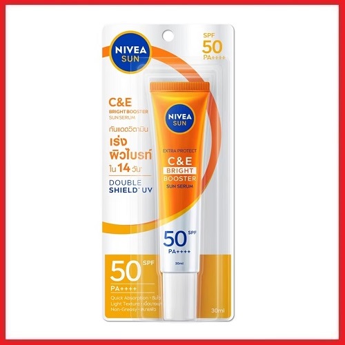 นีเวีย ซัน เอ็กซ์ตร้า โพรเท็ค ซี แอนด์ อี ไบรท์ บูสเตอร์ ซัน เซรั่ม Nivea Sun Extra Protect C&E Bright Booster Sun Serum SPF50 PA++++ 30 มล.