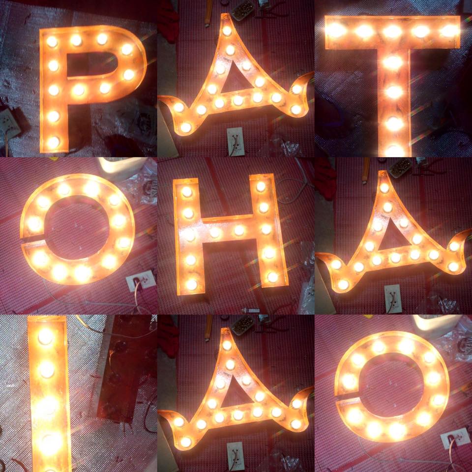 ป้ายไฟปิงปอง ร้าน patchait #งานส่งประเทศออสเตรีย