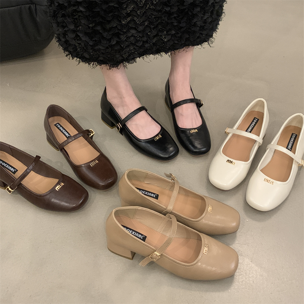 รองเท้าคัทชูผู้หญิงส้นเตี้ย ใส่สบาย มีขนาด35-43