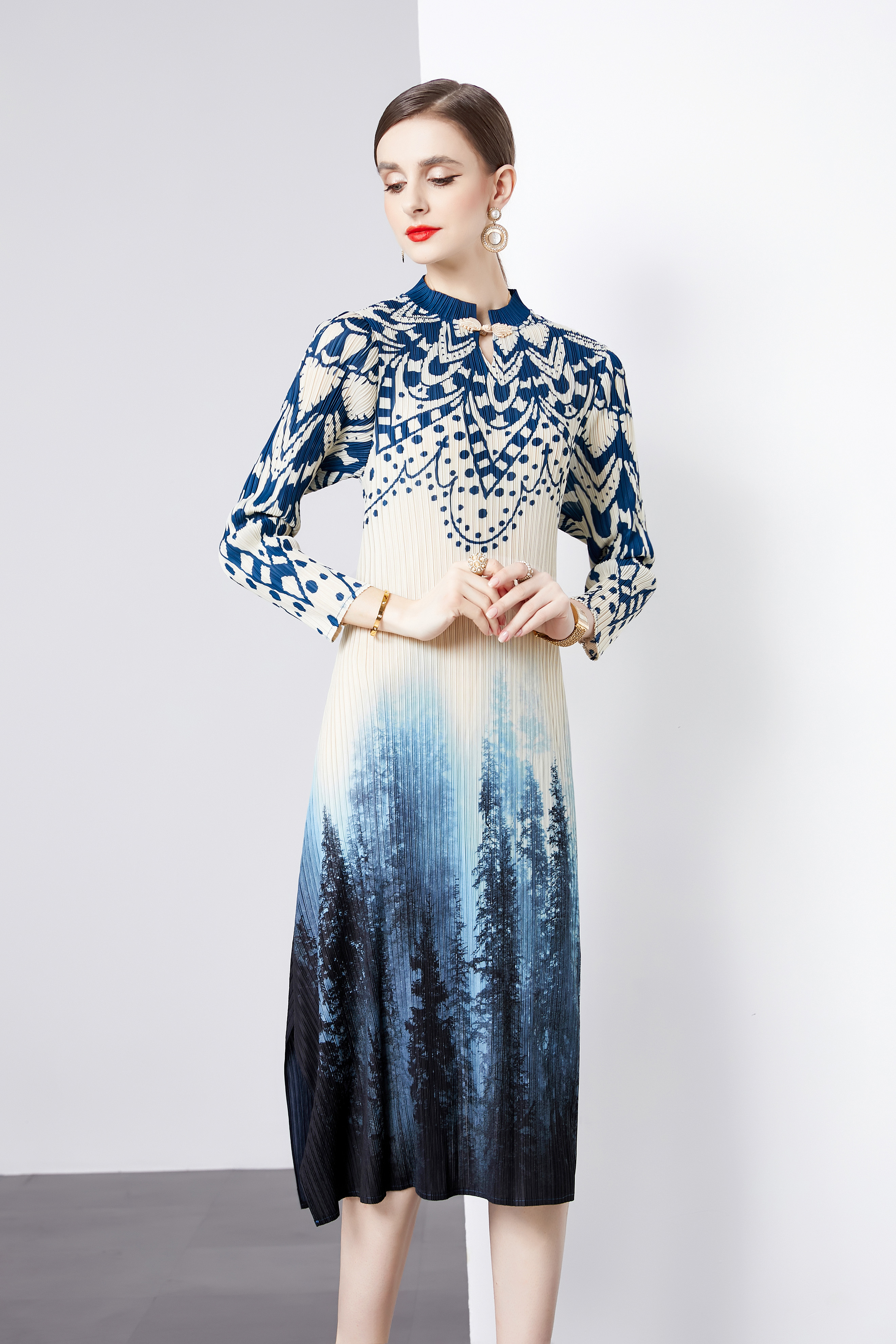 ชุดเดรสยาวสวยๆ ชุดเดรสยาวใส่สบาย ใส่ทำงาน มีขนาดS M L XL 2XL