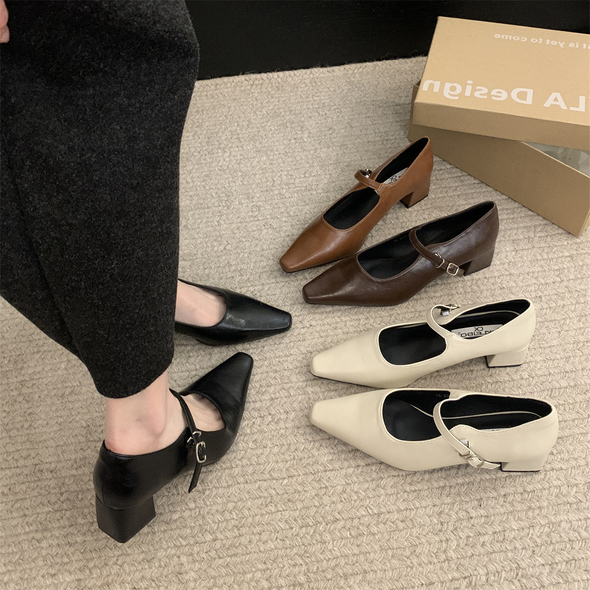 รองเท้าคัทชูผู้หญิงส้นเตี้ย ใส่สบาย มีขนาด35-43