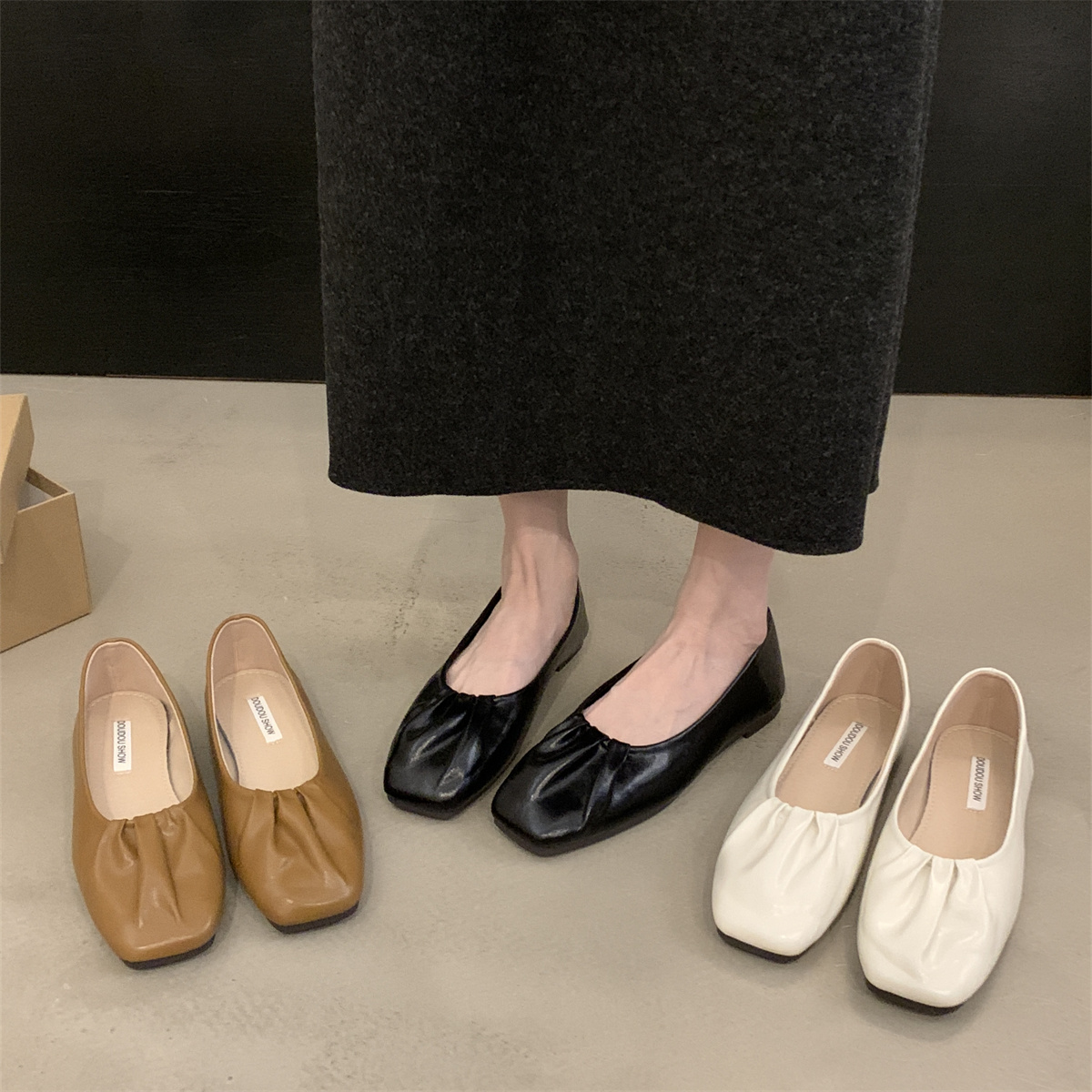 รองเท้าคัทชูผู้หญิงส้นเตี้ย ใส่สบาย มีขนาด35-43