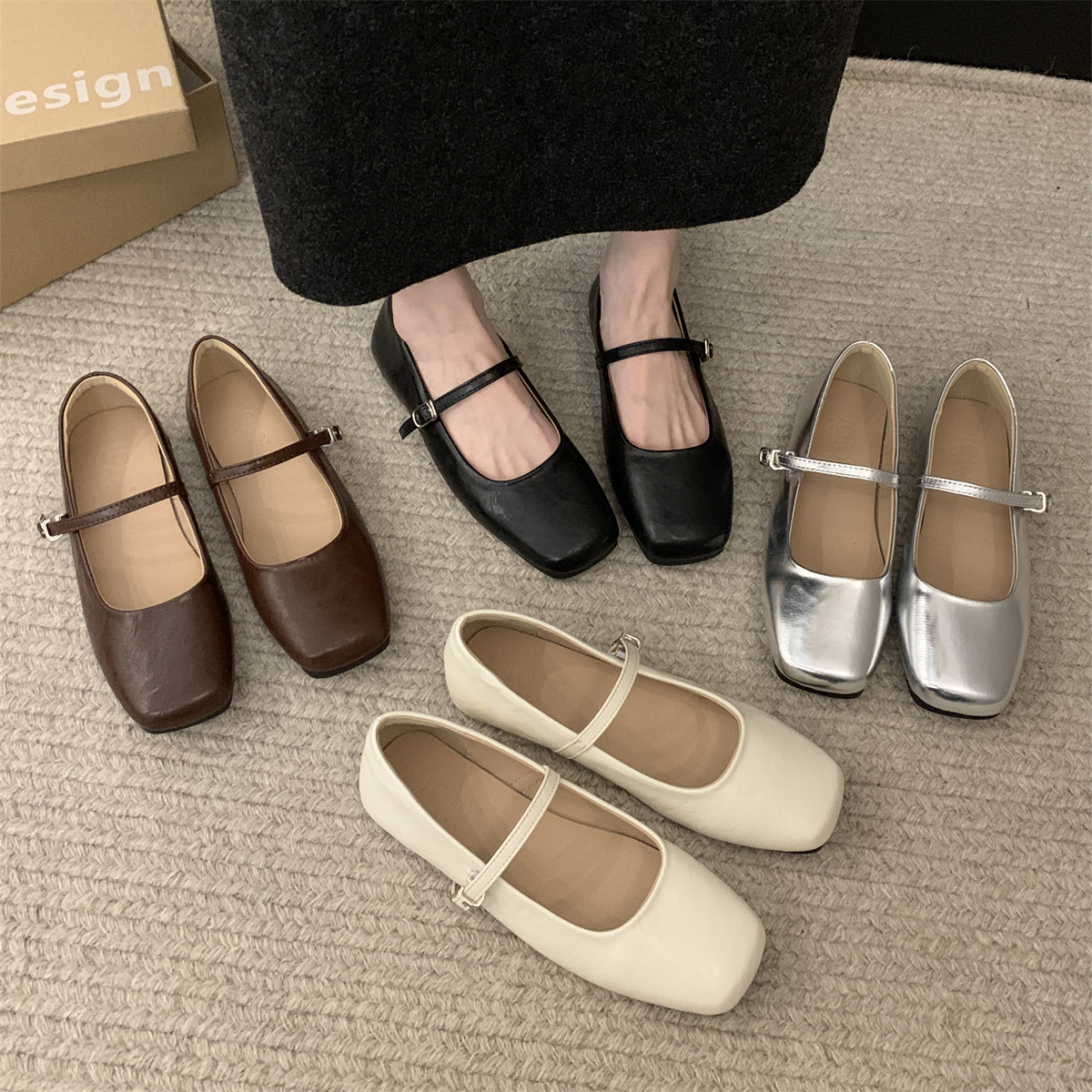 รองเท้าคัทชูผู้หญิงส้นเตี้ย ใส่สบาย มีขนาด35-43