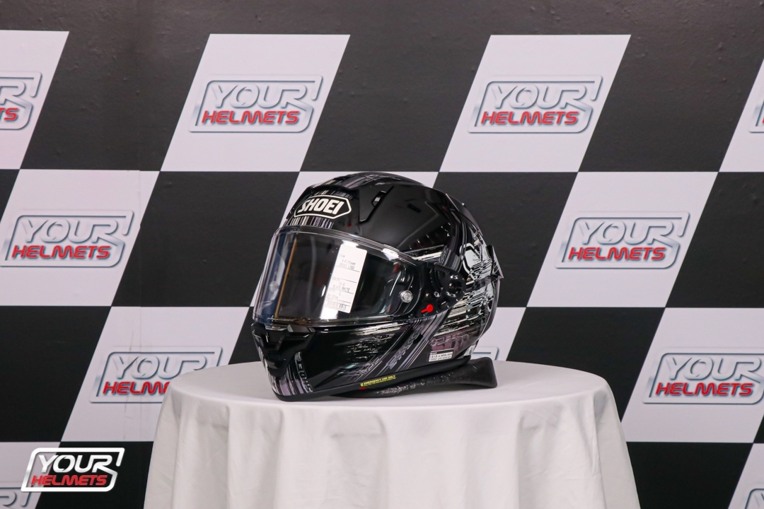 หมวกกันน็อค SHOEI HELMETS รุ่น X-SPIRIT PRO (X15) CROSS LOGO TC-5 BLACK/WHITE