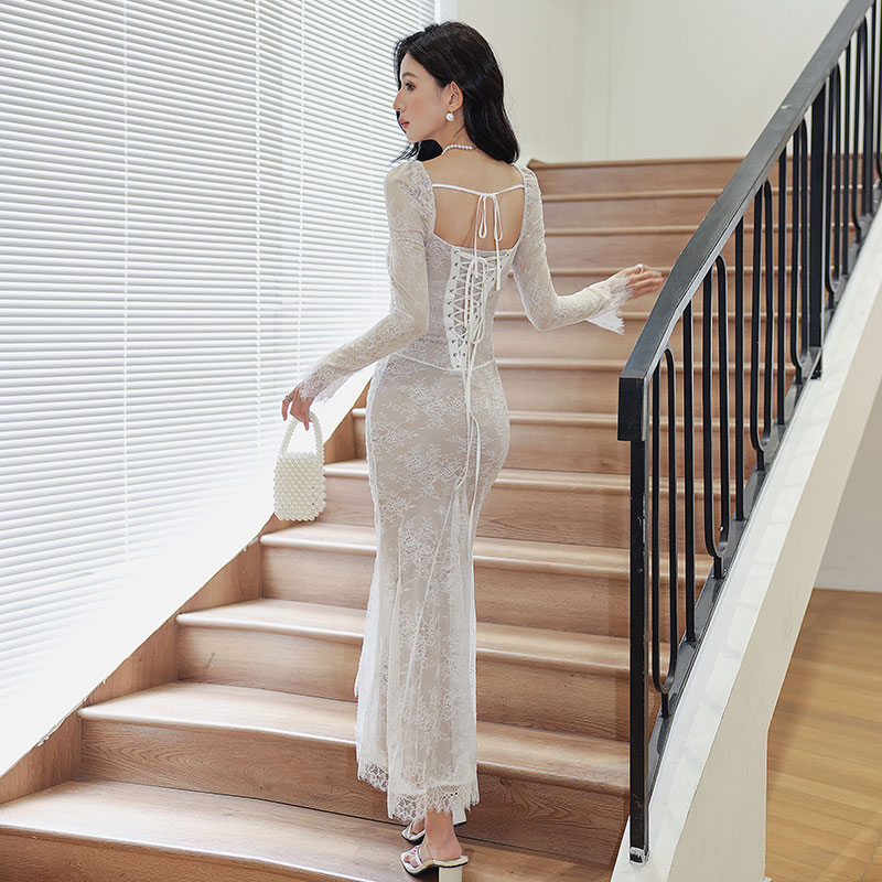 ชุดเดรสยาวสวยๆ สไตล์เกาหลี มีขนาด S M L XL สนใจทักแชท