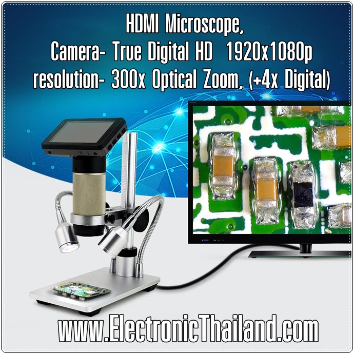 HDMI Microscope, Camera 3 MP True Digital HD สำหรับช่างมืออาชีพ