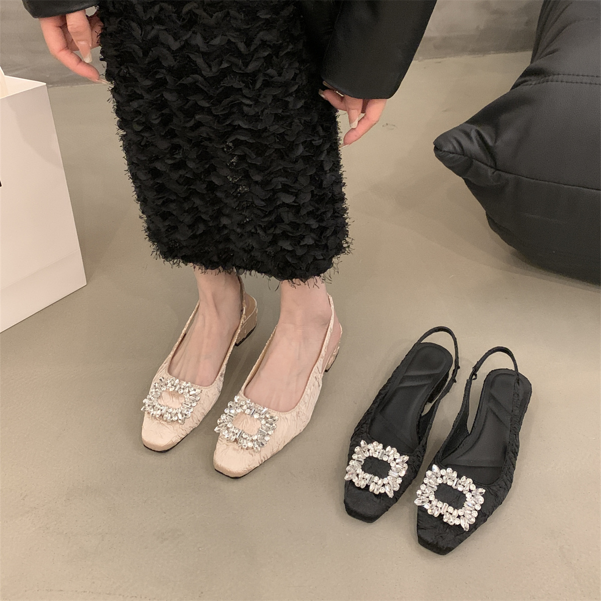 รองเท้าคัทชูผู้หญิงส้นเตี้ย ใส่สบาย มีขนาด35-43