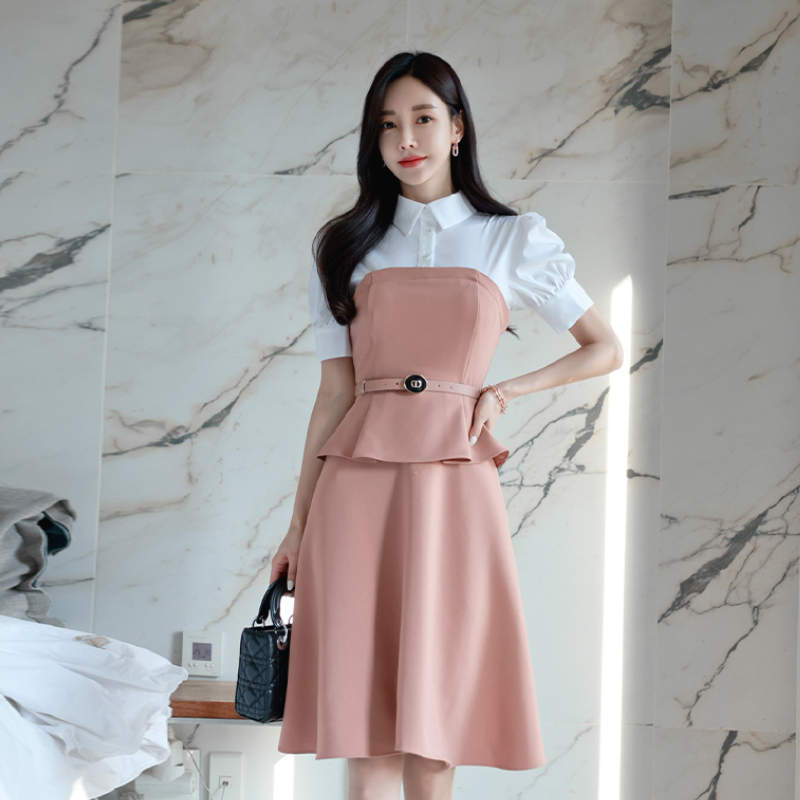 ชุดเดรสยาวสวยๆ สไตล์เกาหลี มีขนาด S M L XL สนใจทักแชท