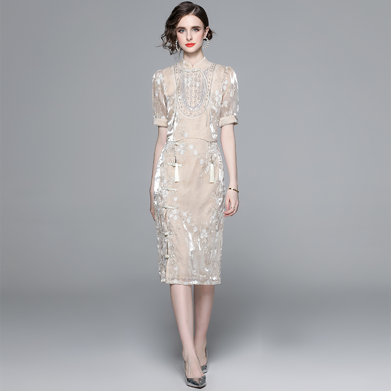 ชุดเดรสยาวสวยๆ ชุดเดรสยาวใส่สบาย ใส่ทำงาน มีขนาดS M L XL 2XL