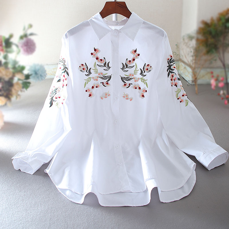 เสื้อลินิน เสื้อผ้าฝ้ายลินิน เสื้อเชิ้ตผ้าลินิน ปักลายสวยๆด้วยด้าย สไตล์VINTAGE
