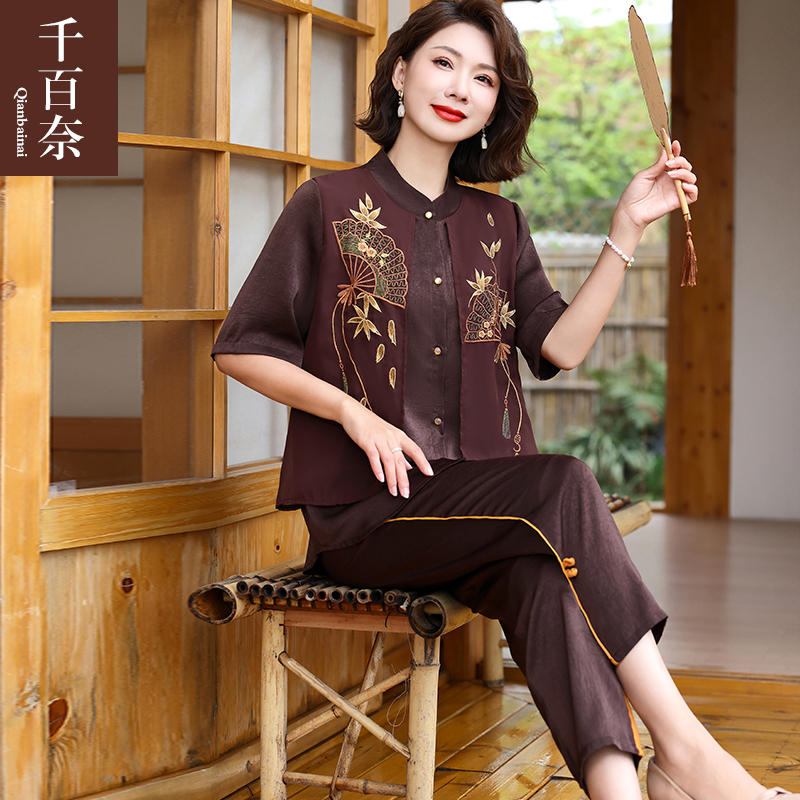 เสื้อผ้าผู้สูงอายุหญิง แฟชั่น เสื้อผ้าผู้หญิงวัย 60 มีขนาด XL-4XL