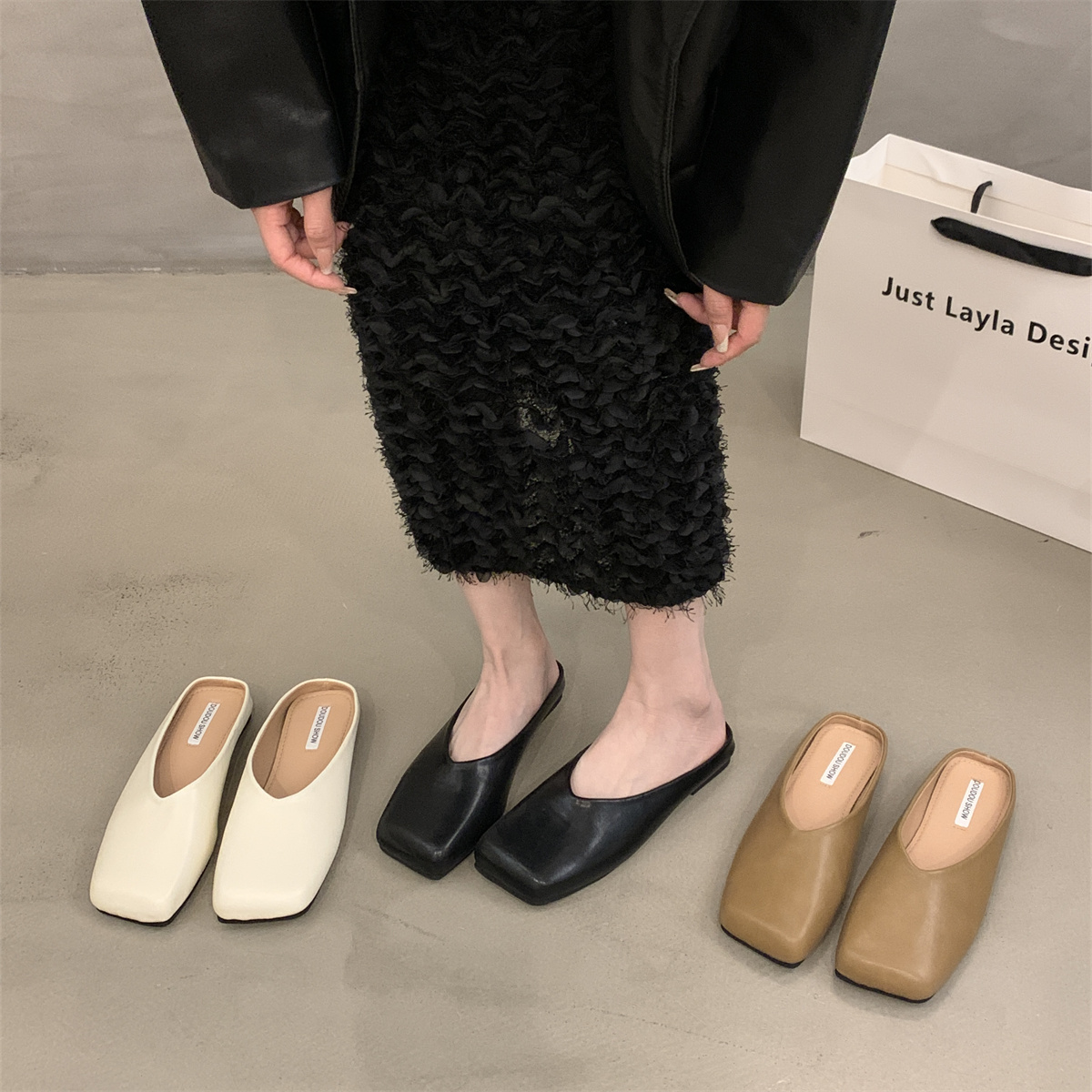 รองเท้าคัทชูผู้หญิงส้นเตี้ย ใส่สบาย มีขนาด35-43