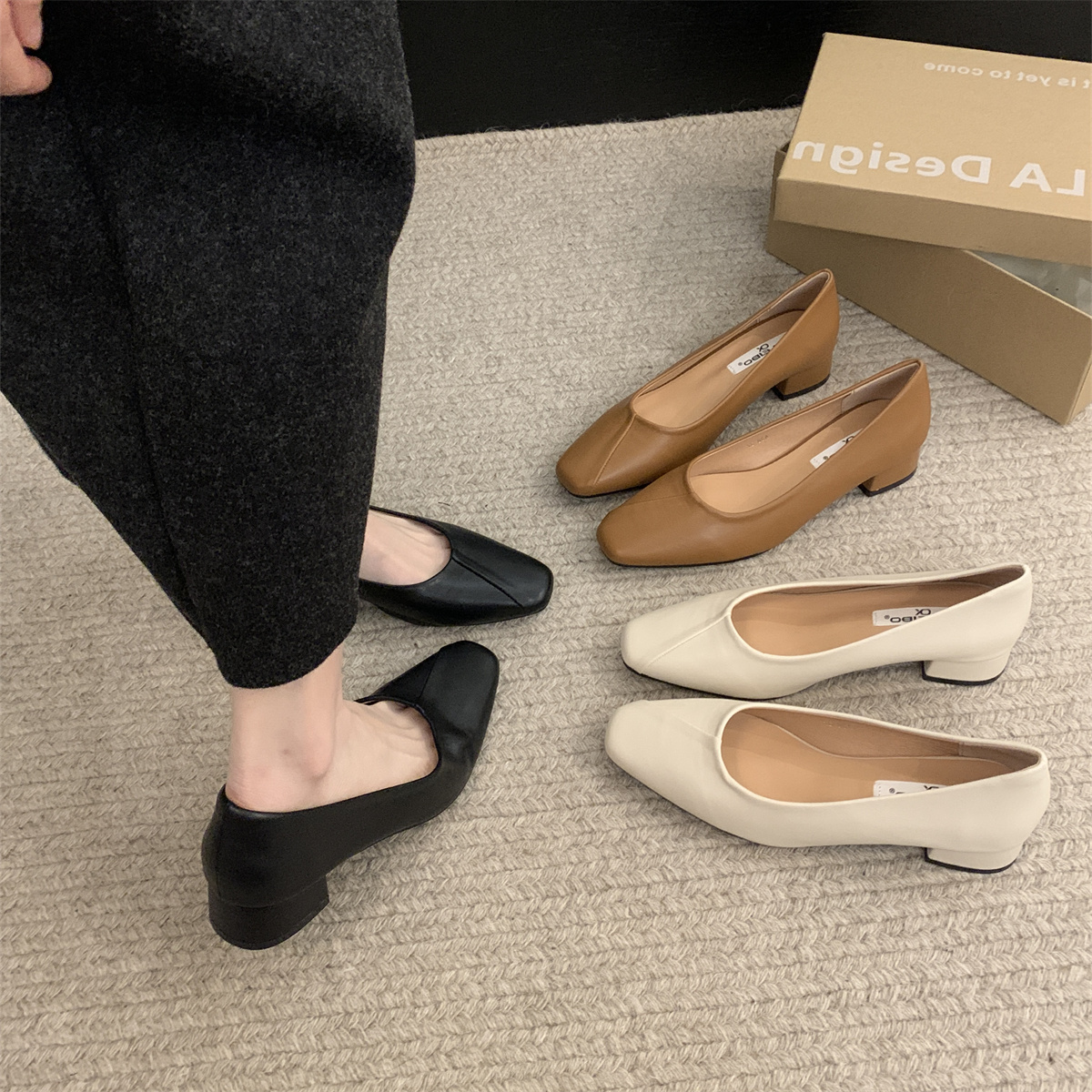 รองเท้าคัทชูผู้หญิงส้นเตี้ย ใส่สบาย มีขนาด35-43