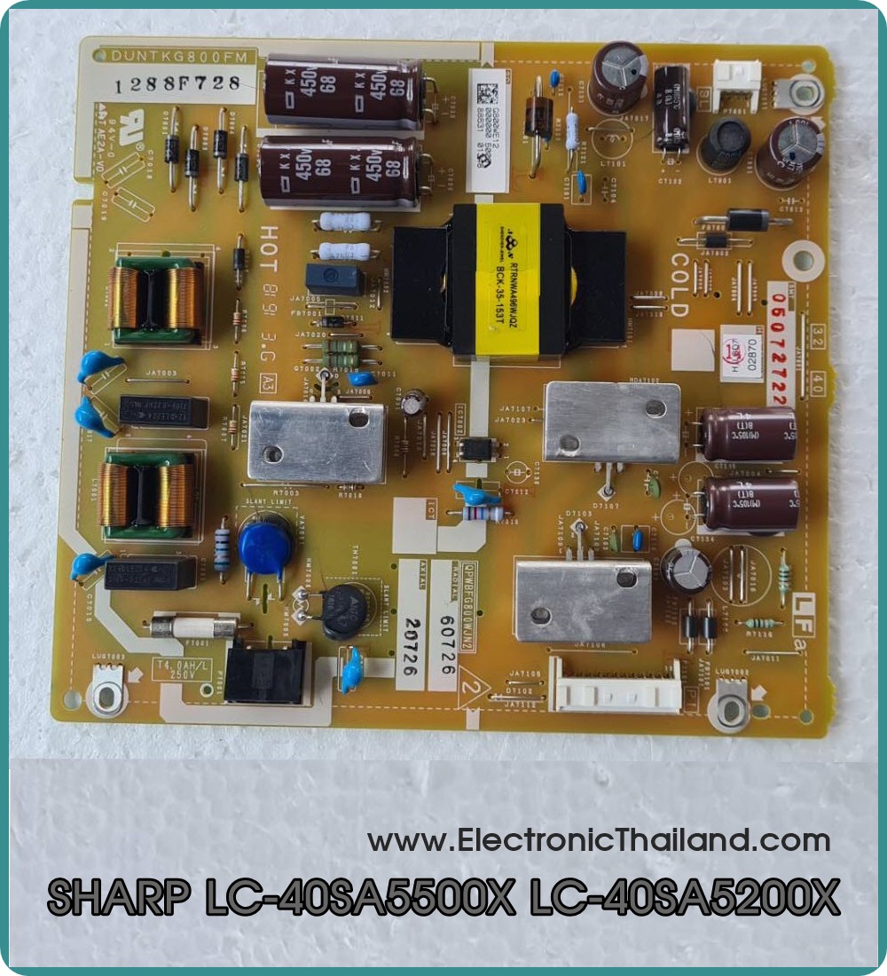 POWER SUPPLY SHARP LC-40SA5500X :LC-40SA5200X DUNTKG800FM QPWBFG800WJN1