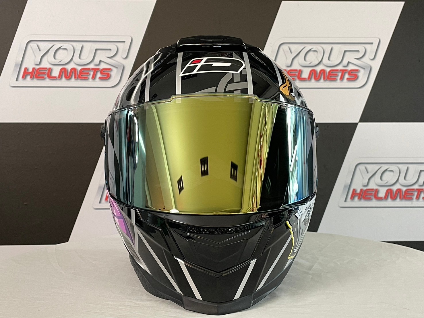 หมวกกันน็อค ID HELMETS รุ่น SPARTAN BT WIZARD BLACK