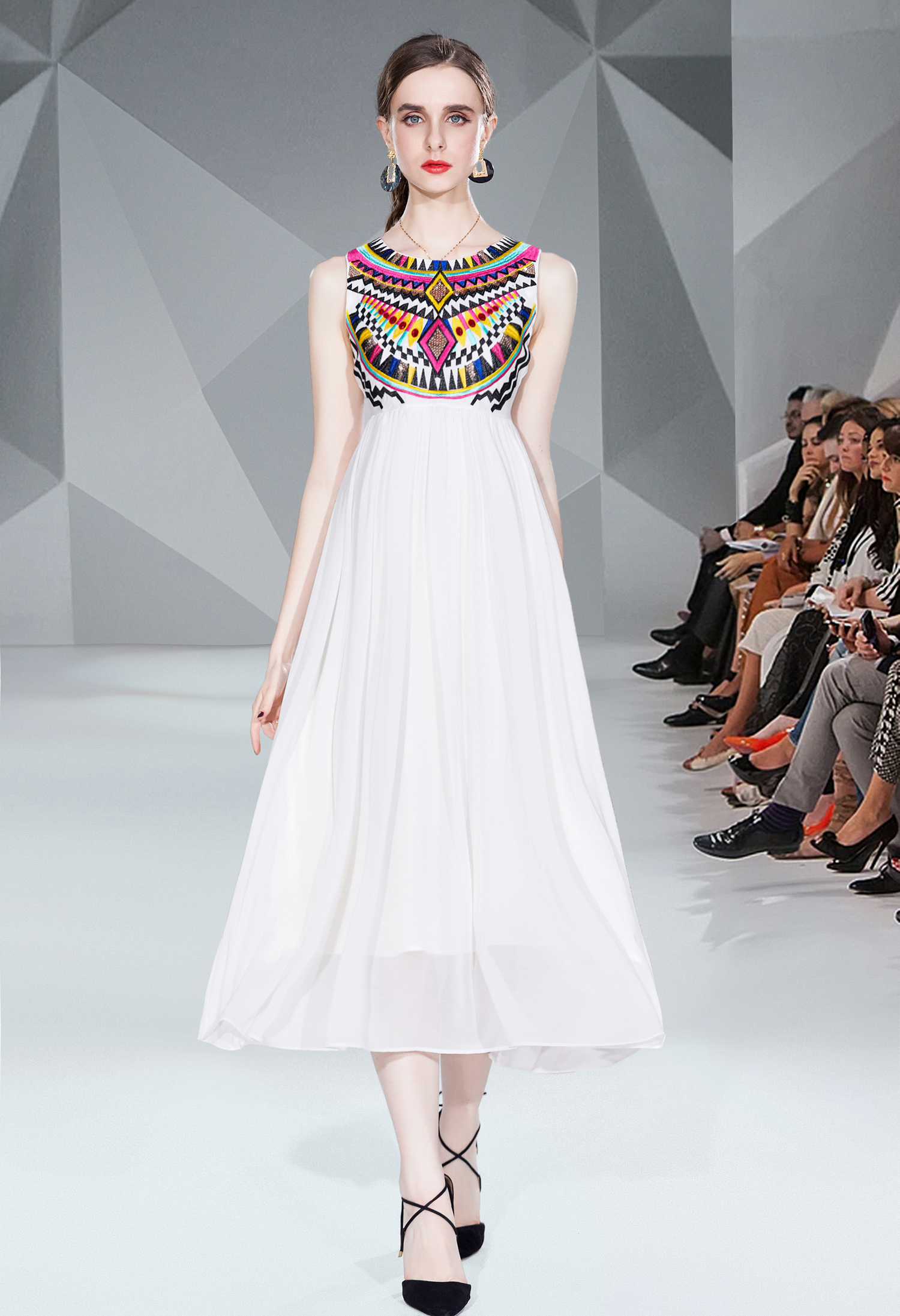 ชุดเดรสยาวสวยๆ ชุดเดรสยาวใส่สบาย ใส่ทำงาน มีขนาดS M L XL 2XL