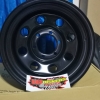 ล้อกระทะนำเข้า16x8"-30 ดำ ลาย soft8 Asia Road พร้อมฝาคอบดุม