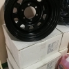 ล้อกระทะนำเข้า Asia Road 16x8"-30 ดำ ลาย UFO-A07 ระฆังคว่ำ พร้อมฝาคอบดุม 6 รู 139.7