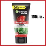 การ์นิเย่ เมน แอคโนไฟท์ แอนติ-แอคเน่ สครับ อิน โฟม Garnier Men AcnoFight Anti-Acne Scrub In Foam : 150 มล.