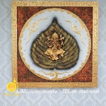 พระพิฆเนศ ภาพมงคล ขนาด 80x80 cm.ตกแต่งบ้าน ห้องพระ ของขวัญขึ้นบ้านใหม่ งาน handmade ภาพวาดปิดทองแต่งผนังบ้าน คอนโด