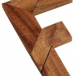 F Tangram หรือ แทนแกรมตัว F เกมส์พัฒนาสมอง ของเล่นไม้เสริมทักษะ