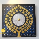 ภาพมงคล ต้นโพธิ์ ขนาด 60x60 cm.ตกแต่งบ้าน ห้องพระ ของขวัญขึ้นบ้านใหม่ งาน handmade ภาพวาดปิดทองแต่งผนังบ้าน คอนโด