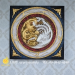 รูปมังกร-หงส์ ภาพมงคล ขนาด 60x60 cm.ตกแต่งบ้าน ของขวัญขึ้นบ้านใหม่ งาน handmade ภาพวาดปิดทองแต่งผนังบ้าน คอนโด