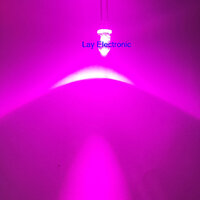 LED 5มิล สีชมพู 8,000 mcd. เลนส์ขาวใส แพค 25หลอด