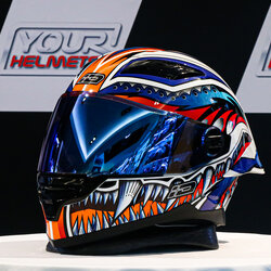 หมวกกันน็อค ID HELMETS รุ่น FRT-PRO TA KHON PEARL WHITE/BLUE